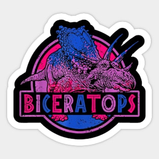 Biceratops Bisexual Dinosaur Lgbt Pride Sticker